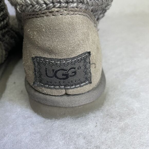 UGG Australia Classic Cardy Tall Sweater Knit Boot Comfort Casual Gray Women 7 - Picture 6 of 8
